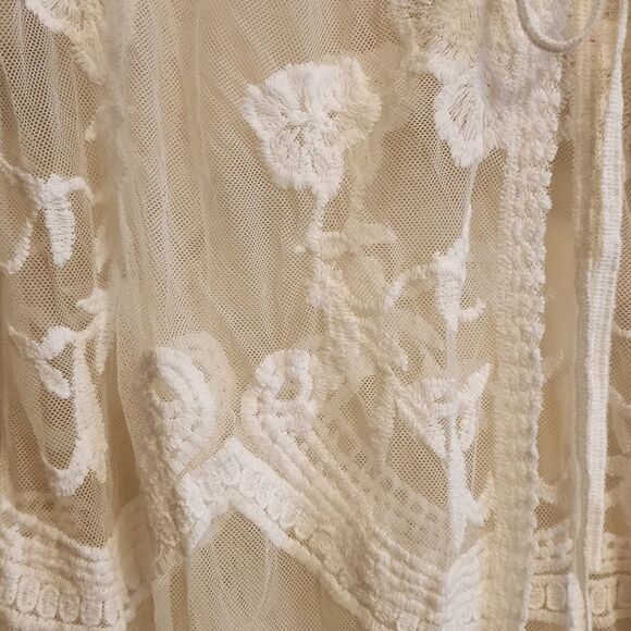 Francesca's White Embroidered Lace Bohemian Duster Nwt - Picture 6 of 13